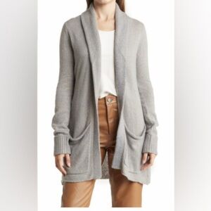 Style & Co. Women's Light Gray Open Front Cardigan